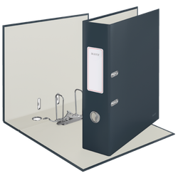 Archivador de palanca Leitz Cosy Cartón forrado. 180º. DIN A4. 80 mm. gris