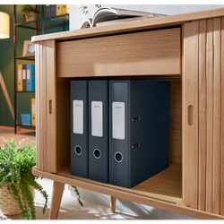 Archivador de palanca Leitz Cosy Cartón forrado. 180º. DIN A4. 80 mm. gris