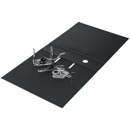 Archivador de palanca Leitz de cartón reciclado y reciclable 100%. 180º. DIN A4. Lomo 50 mm. negro