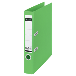 Archivador de palanca Leitz de cartón reciclado y reciclable 100%. 180º. DIN A4. Lomo 50 mm, verde