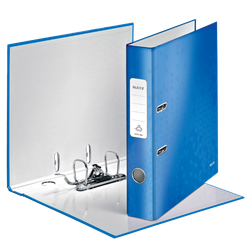Archivador de palanca Leitz WOW. Cartón forrado. 180º. DIN A4. 50 mm. azul
