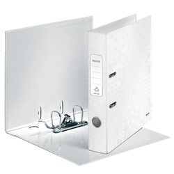 Archivador de palanca Leitz WOW. Cartón forrado. 180º. DIN A4. 50 mm. blanco