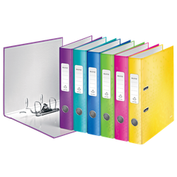 Archivador de palanca Leitz WOW. Cartón forrado. 180º. DIN A4. 50 mm. surtidos