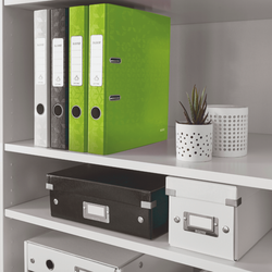Archivador de palanca Leitz WOW. Cartón forrado. 180º. DIN A4. 50 mm. verde