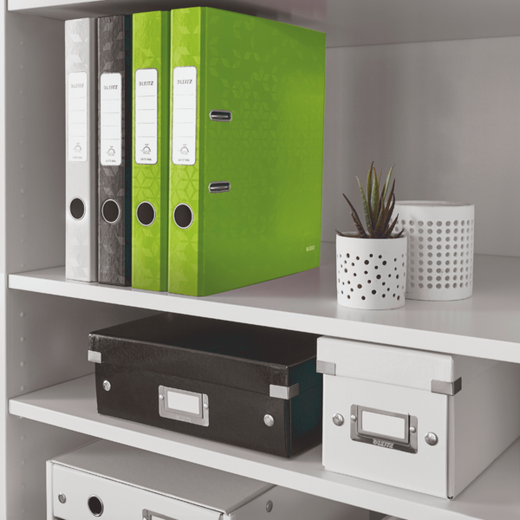 Archivador de palanca Leitz WOW. Cartón forrado. 180º. DIN A4. 50 mm. verde