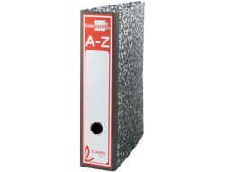 Archivador de Palanca Liderpapel A4 Classic Red Carton Entrecolado Sin Rado Lomo 80Mm Gris Compresor Metalico