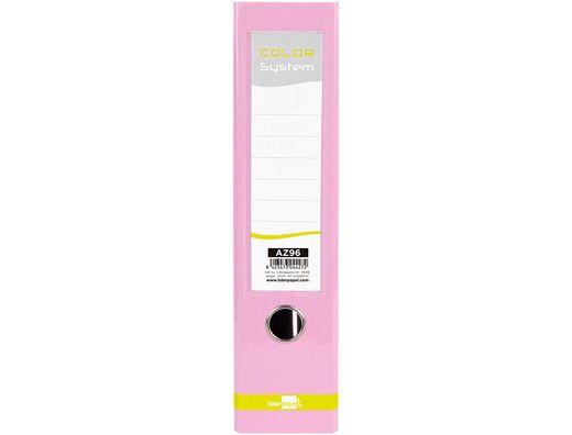 Archivador de palanca liderpapel a4 color system forrado sin rado lomo 80 mm rosa compresor metalico
