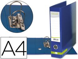 Archivador de Palanca Liderpapel A4 Color System Forrado Sin Rado Lomo 80Mm Azul Compresor Metalico