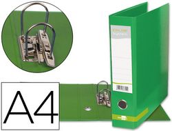 Archivador de Palanca Liderpapel A4 Color System Forrado Sin Rado Lomo 80Mm Verde Compresor Metalico