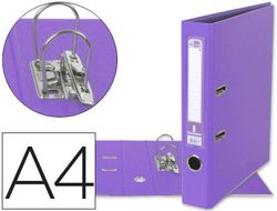 Archivador de Palanca Liderpapel A4 Documenta Forrado Pvc con Rado Lomo 52 mm Lila Compresor Metalico