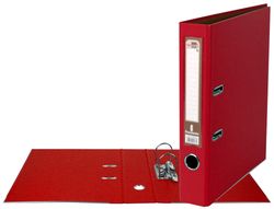 Archivador de Palanca Liderpapel A4 Documenta Forrado Pvc con Rado Lomo 52Mm Rojo Compresor Metalico