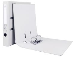 Archivador de palanca liderpapel a4 documenta forrado pvc con rado lomo 52mmblanco compresor metalico