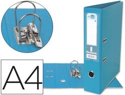 Archivador de Palanca Liderpapel A4 Documenta Forrado Pvc con Rado Lomo 75 mm Celeste Compresor Metalico