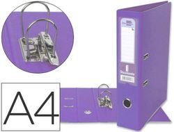 Archivador de Palanca Liderpapel A4 Documenta Forrado Pvc con Rado Lomo 75 mm Lila Compresor Metalico