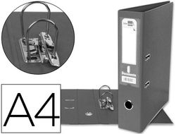 Archivador de Palanca Liderpapel A4 Documenta Forrado Pvc con Rado Lomo 75Mm Gris Compresor Metalico