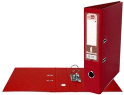 Archivador de Palanca Liderpapel A4 Documenta Forrado Pvc con Rado Lomo 75Mm Rojo Compresor Metalico