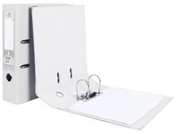 Archivador de Palanca Liderpapel A4 Documenta Forrado Pvc con Rado Lomo 75Mmblanco Compresor Metalico