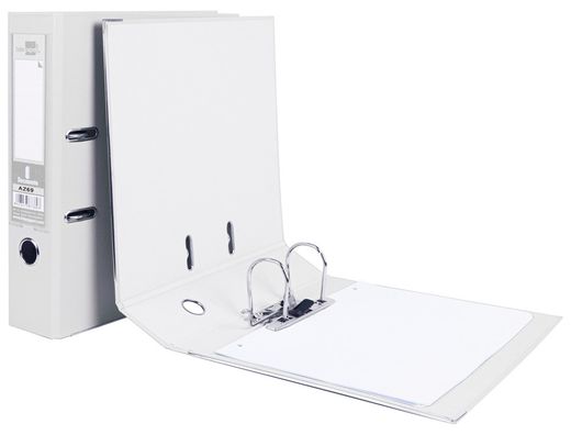Archivador de Palanca Liderpapel A4 Documenta Forrado Pvc con Rado Lomo 75Mmblanco Compresor Metalico