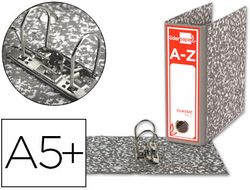 Archivador de Palanca Liderpapel Cuarto Apaisado Classic Red Sin Rado Lomo 80Mm Gris Compresor Metalico