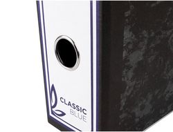 Archivador de Palanca Liderpapel Cuarto Classic Blue Sin Rado Lomo 80Mm Negro Compresor Metalico