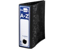 Archivador de Palanca Liderpapel Cuarto Classic Blue Sin Rado Lomo 80Mm Negro Compresor Metalico