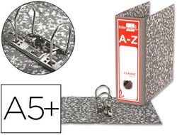 Archivador de Palanca Liderpapel Cuarto Classic Red Carton Entrecolado Sin Rado Lomo 80Mm Gris Compresor Metalic