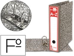 Archivador de Palanca Liderpapel Folio Classic Red Carton Entrecolado Sin Rado Lomo 80Mm Gris Compresor Metalico