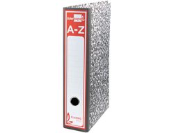 Archivador de Palanca Liderpapel Folio Classic Red Carton Entrecolado Sin Rado Lomo 80Mm Gris Compresor Metalico