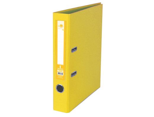 Archivador de Palanca Liderpapel Folio Documenta Forrado Pvc con Rado Lomo 52 mm Amarillo Compresor