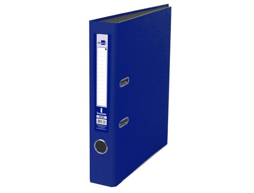 Archivador de Palanca Liderpapel Folio Documenta Forrado Pvc con Rado Lomo 52 mm Azul Compresor Metalico