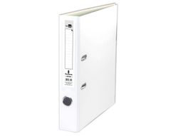 Archivador de Palanca Liderpapel Folio Documenta Forrado Pvc con Rado Lomo 52 mm Blanco Compresor Metalico