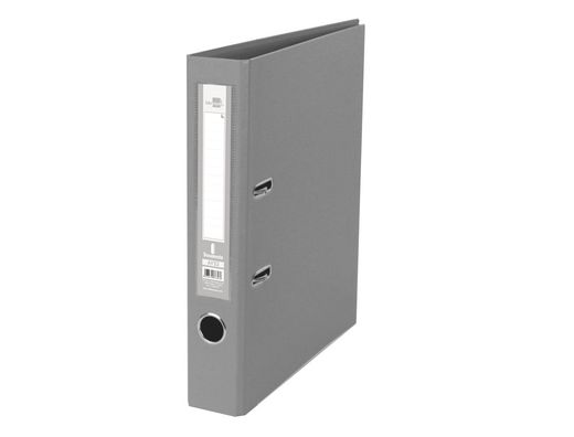 Archivador de Palanca Liderpapel Folio Documenta Forrado Pvc con Rado Lomo 52 mm Gris Compresor Metalico