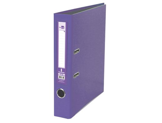 Archivador de Palanca Liderpapel Folio Documenta Forrado Pvc con Rado Lomo 52 mm Lila Compresor Metalico