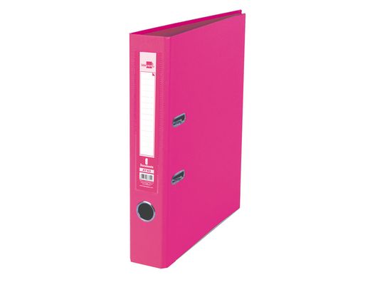 Archivador de Palanca Liderpapel Folio Documenta Forrado Pvc con Rado Lomo 52 mm Rosa Compresor Metalico