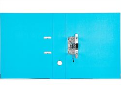 Archivador de Palanca Liderpapel Folio Documenta Forrado Pvc con Rado Lomo 75 mm Celeste Compresor Metalico
