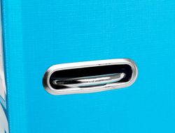 Archivador de Palanca Liderpapel Folio Documenta Forrado Pvc con Rado Lomo 75 mm Celeste Compresor Metalico