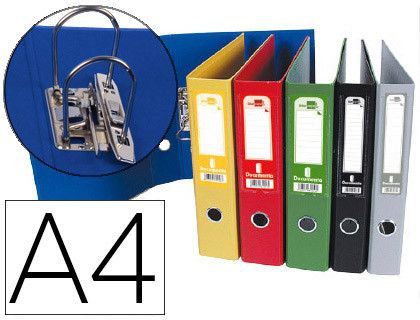 Archivador de Palanca Liderpapel Folio Documenta Forrado Pvc con Rado Lomo 75 mm Colores Surtidos Classic