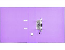 Archivador de Palanca Liderpapel Folio Documenta Forrado Pvc con Rado Lomo 75 mm Lila Compresor Metalico