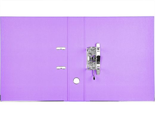 Archivador de Palanca Liderpapel Folio Documenta Forrado Pvc con Rado Lomo 75 mm Lila Compresor Metalico