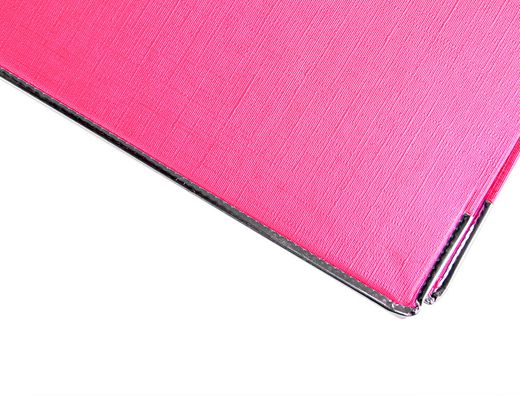 Archivador de Palanca Liderpapel Folio Documenta Forrado Pvc con Rado Lomo 75 mm Rosa Compresor Metalico