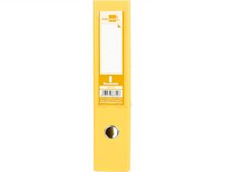Archivador de Palanca Liderpapel Folio Documenta Forrado Pvc con Rado Lomo 75Mm Amarillo Compresor Metalico