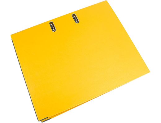 Archivador de Palanca Liderpapel Folio Documenta Forrado Pvc con Rado Lomo 75Mm Amarillo Compresor Metalico