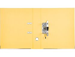 Archivador de Palanca Liderpapel Folio Documenta Forrado Pvc con Rado Lomo 75Mm Amarillo Compresor Metalico