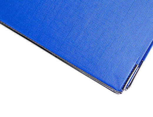 Archivador de Palanca Liderpapel Folio Documenta Forrado Pvc con Rado Lomo 75Mm Azul Compresor Metalico