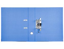 Archivador de Palanca Liderpapel Folio Documenta Forrado Pvc con Rado Lomo 75Mm Azul Compresor Metalico