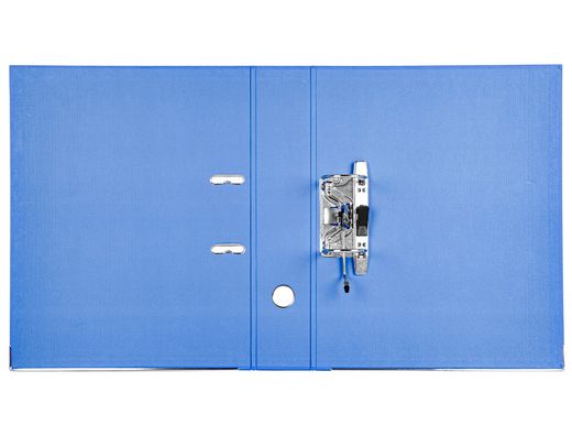 Archivador de Palanca Liderpapel Folio Documenta Forrado Pvc con Rado Lomo 75Mm Azul Compresor Metalico