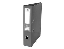Archivador de Palanca Liderpapel Folio Documenta Forrado Pvc con Rado Lomo 75Mm Gris Compresor Metalico