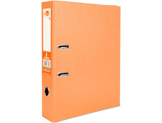 Archivador de Palanca Liderpapel Folio Documenta Forrado Pvc con Rado Lomo 75Mm Naranja con Compresor