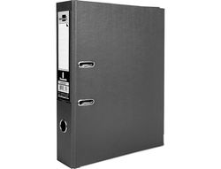 Archivador de Palanca Liderpapel Folio Documenta Forrado Pvc con Rado Lomo 75Mm Negro Compresor Metalico