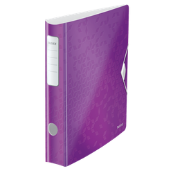 Archivador Leitz Active WOW. Polyfoam. 180º. DIN A4, lomo 65 mm. violeta